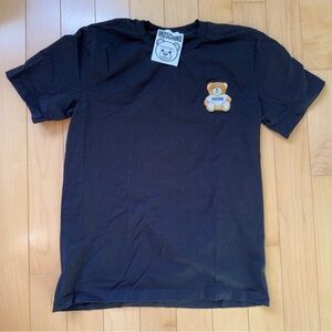 Moschino Black T-Shirt with Bear Patch
